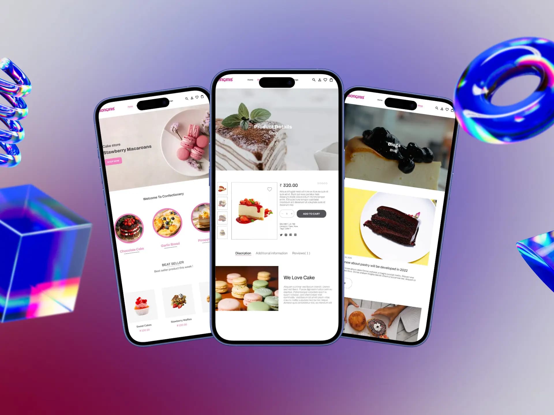 Monginis Bakery — UI/UX Design